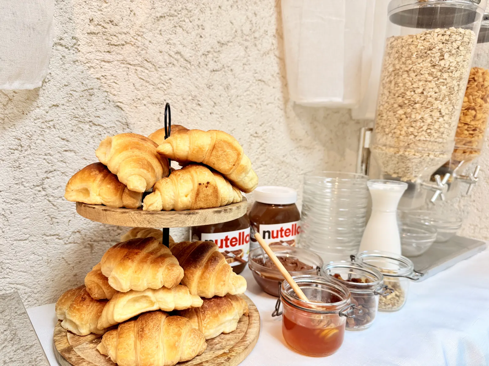 Fresh pastries at breakfast